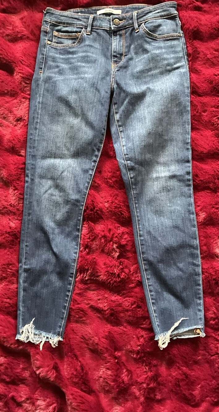 Sam Edelman The Kitten Mid Rise Skinny Ankle Jeans Med Wash Sz 27 A549